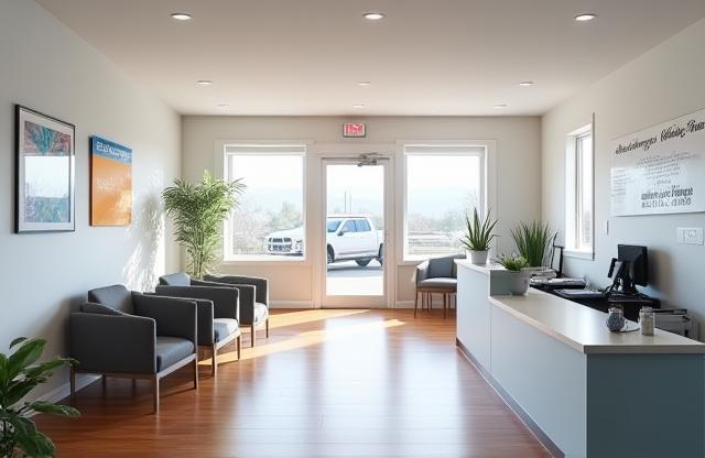 Interior view of Northern Wheels Rentals office