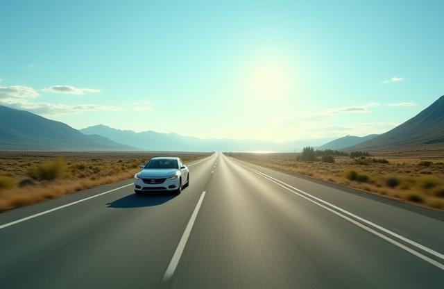 Car on a highway, representing long-term travel