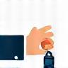 Icon representing picking up car keys